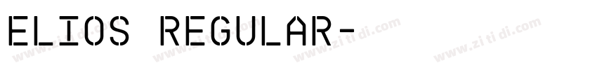Elios Regular字体转换